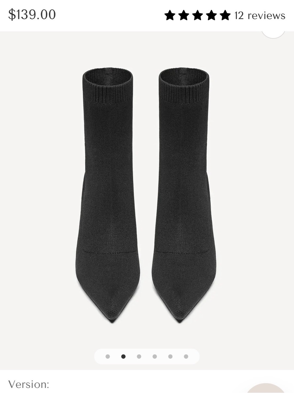 Pointed Black Knit Sock Booties